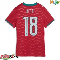 Camiseta Portugal Pedro Neto #18 Primera Equipación para mujer Mundial 2026 manga corta